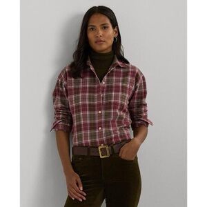 Ralph Lauren Multicolor Relaxed Fit Checked Plaid Cotton Shirt